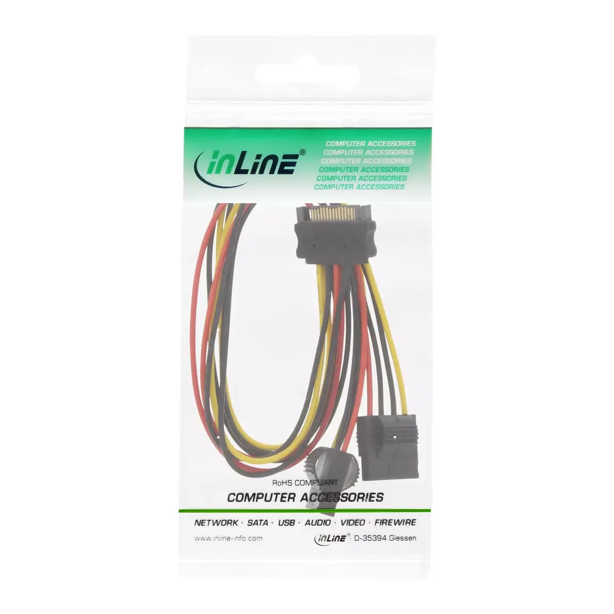 InLine SATA Power Y-Cable 1 IN two OUT Photo 2