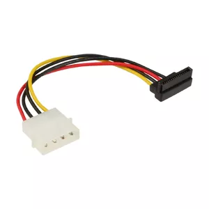 InLine SATA jaudas adaptera kabelis 5.25" 15pin SATA 0.15m leņķī uz leju
