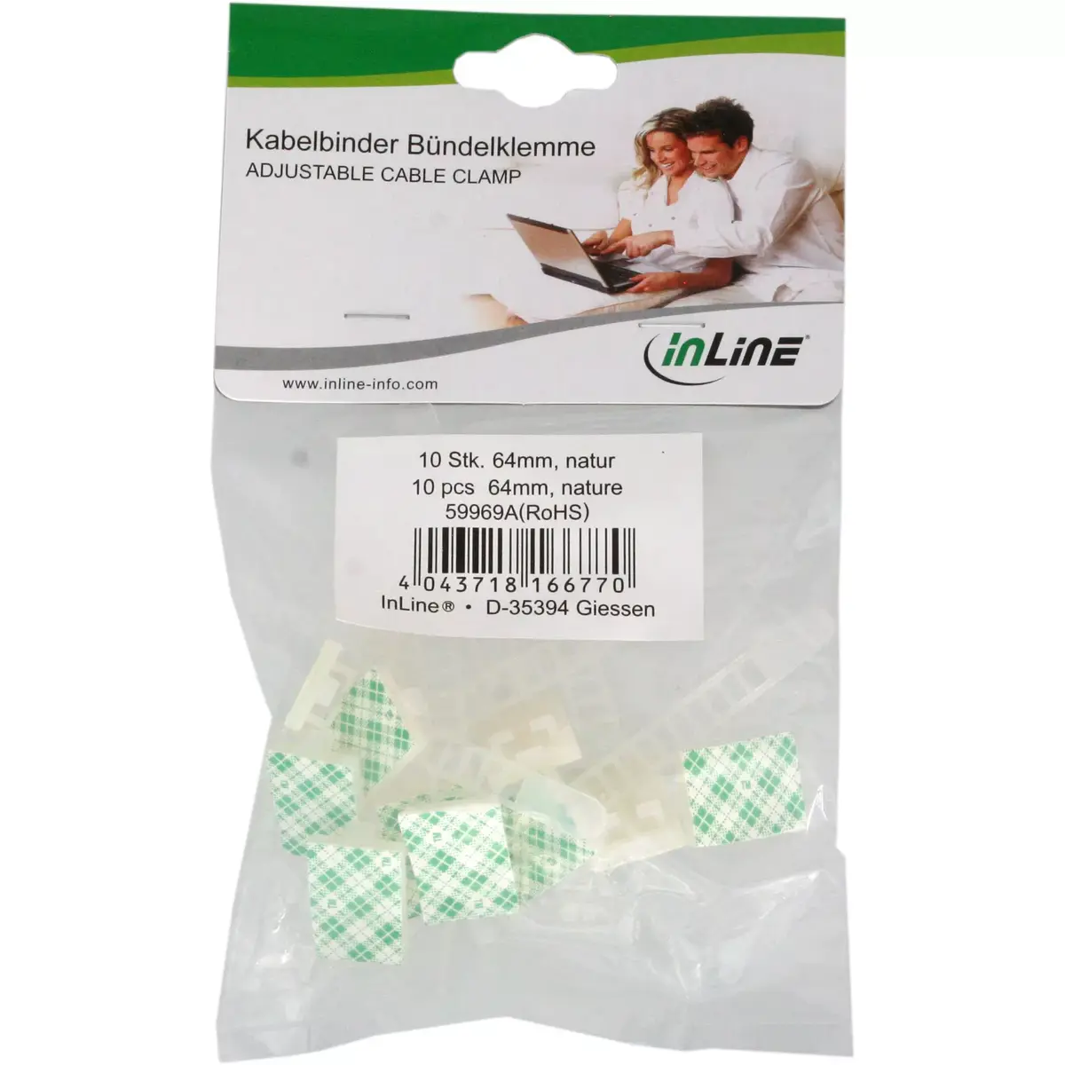 Regulējams kabeļu skava InLine 64mm Photo 3