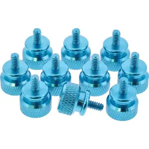 Thumbscrews for enclosures InLine 77770B blue aluminium 10pcs pack