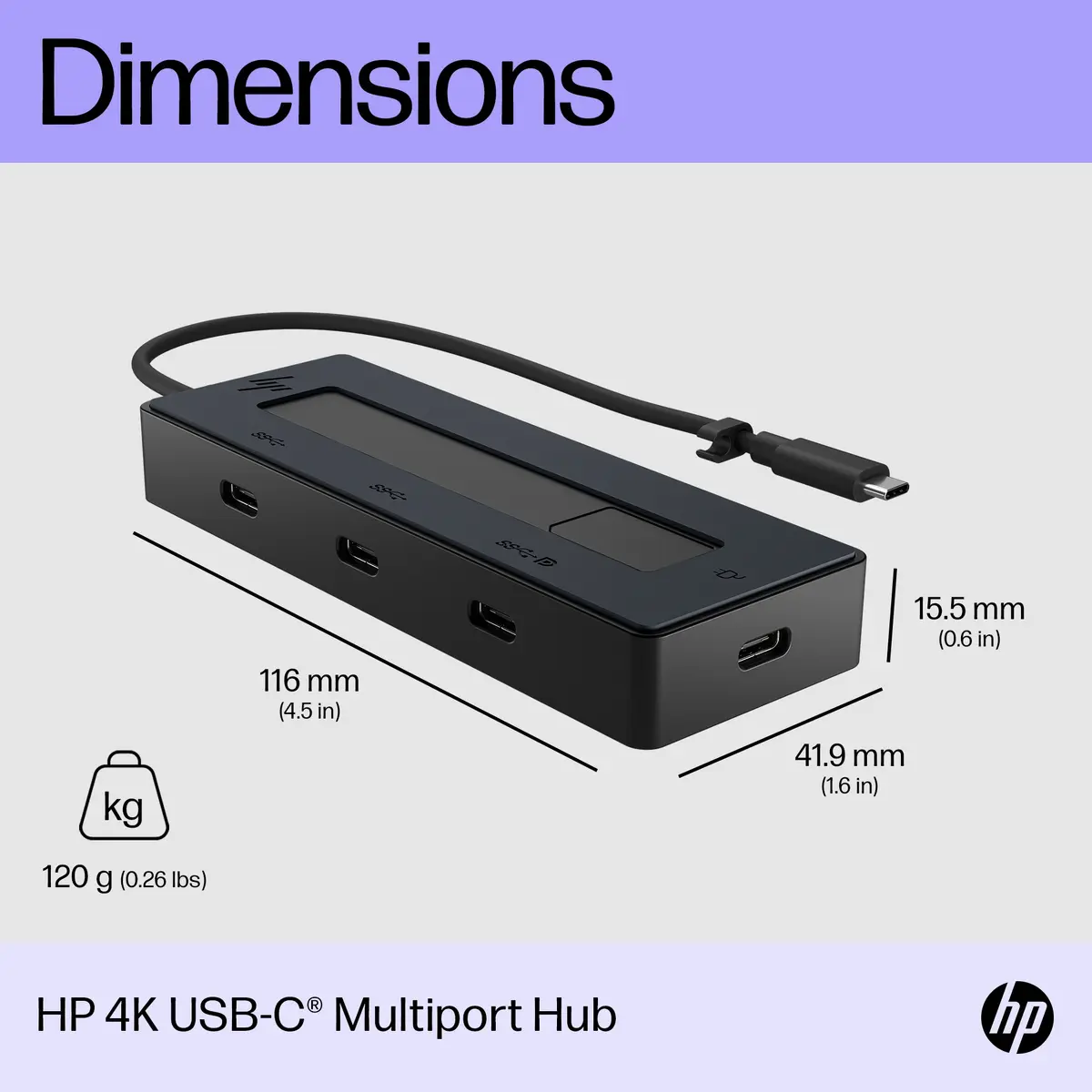HP 4K USB-C Multiport Hub Photo 2