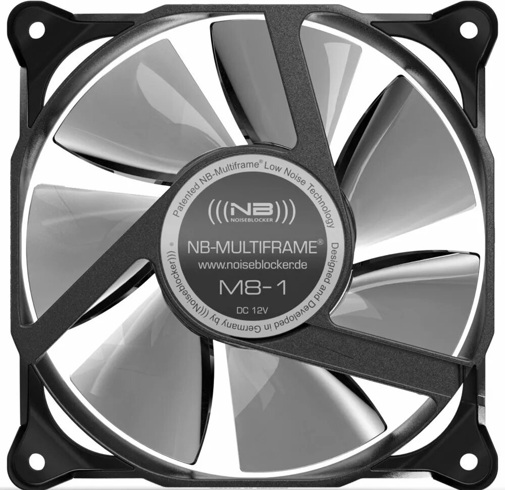 Dzesēšanas ventilators NoiseBlocker Blacknoise M8-3 8
