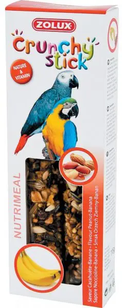 ZOLUX Crunchy Stick papagailim zemesrieksts/banāns 115