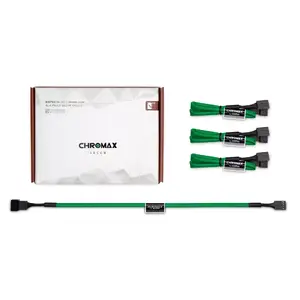 Paplašinājuma vads Noctua NA-SEC1 CHROMAX.GREEN — 4-pin ventilatora spraudnis, 300 mm, zaļš