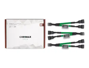 Cable extension Noctua NA-SYC1 CHROMAX.GREEN — 3-pack green 115 mm female connectors