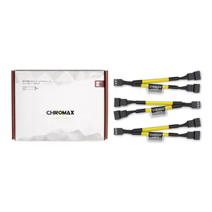 Cable extension Noctua NA-SYC1 CHROMAX.YELLOW – 115 mm yellow, female connector, pack of 3