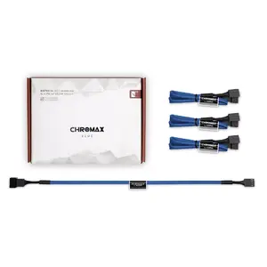 Cable extension Noctua NA-SEC1 CHROMAX.BLUE — 4-pin fan connector, 300 mm, pack of 4