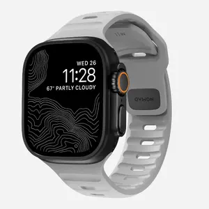 Watch band Nomad Sport Band Grey Rubber for smartwatches, width 21.5 mm, wrist 160–195 mm