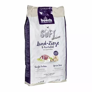 Сухой корм для собак Bosch Soft Senior Goat & Potato 12,5 кг — формула для пожилых, мягкие гранулы, беззлаковый, 19% белка