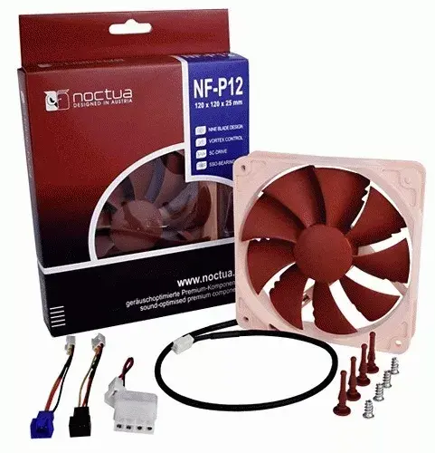 Noctua NF-P12 REDUX-900 fan — 120×25 mm, 900 RPM Photo 2