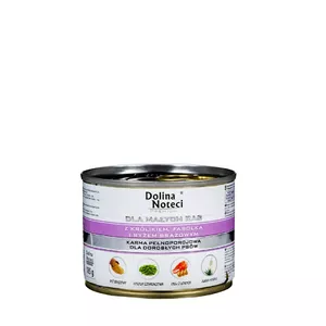 Wet dog food dolina noteci Premium Adult Small — rabbit, beans & rice, 400 g