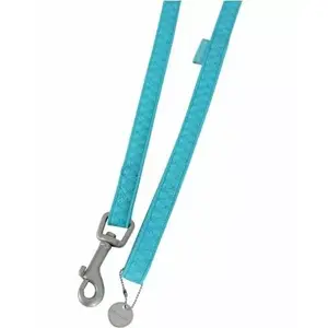 Leash ZOLUX Smycz Mac Leather 15 mm × 1.2 m — leather dog lead, turquoise