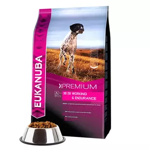 Sausa barība suņiem EUKANUBA PREMIUM PERFORMANCE Adult 15 kg — vistas un tītara, 30% olbaltumvielu, 20% tauku