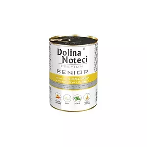 Dog wet food Dolina Noteci Senior — Carrot, Chicken, Pork, 400 g can