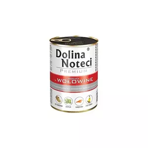 Влажный корм для собак Dolina Noteci говядина и свинина для взрослых, банка 400 г, белок 11%, жир 6%