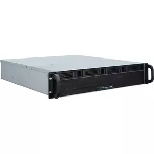 Server Case Inter-Tech 2U-2404L Rack Black, Silver