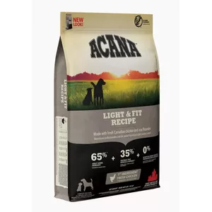 Сухой корм для собак ACANA Light & Fit Recipe 6 кг — Взрослым, Курица и Индейка, 35% белка, 11% жира, Без глютена