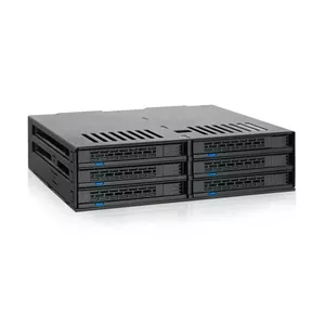 Icy Dock MB326SP-B disku masīvs datu uzglabāšanai 0 TB Rack (1U) Melns