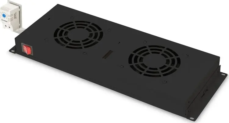 Ventilācijas panelis Digitus DN-19 FAN-2-HO-SW, DN-19