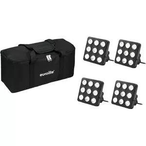 LED ballīšu paneļu komplekts EUROLITE 20000962 RGB UV — daudzkrāsu LED paneļi ar RGB un UV