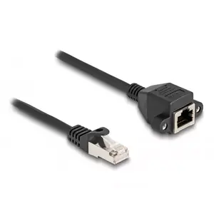 DeLOCK RJ50 Extension Cable male to female S/FTP 0.5 m black