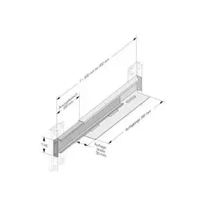Slīdceļu komplekts apraNET Model 315-258-00 — regulējama dziļuma, 1 pāris