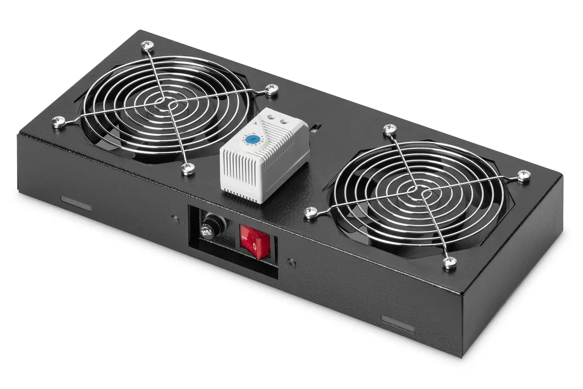 Jumta ventilators Digitus DN-19 FAN-2-WM-T-SW, DN-19