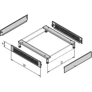 Base/plinth with ventilation Schroff 23130-187
