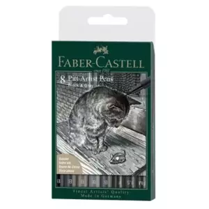 Felt pen Faber-Castell 167171 Black Grey 1 pc Round