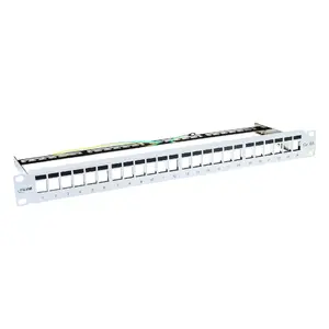 Blank Patch Panel InLine 76824A 19" Cat.6A 24 Port 1U light grey