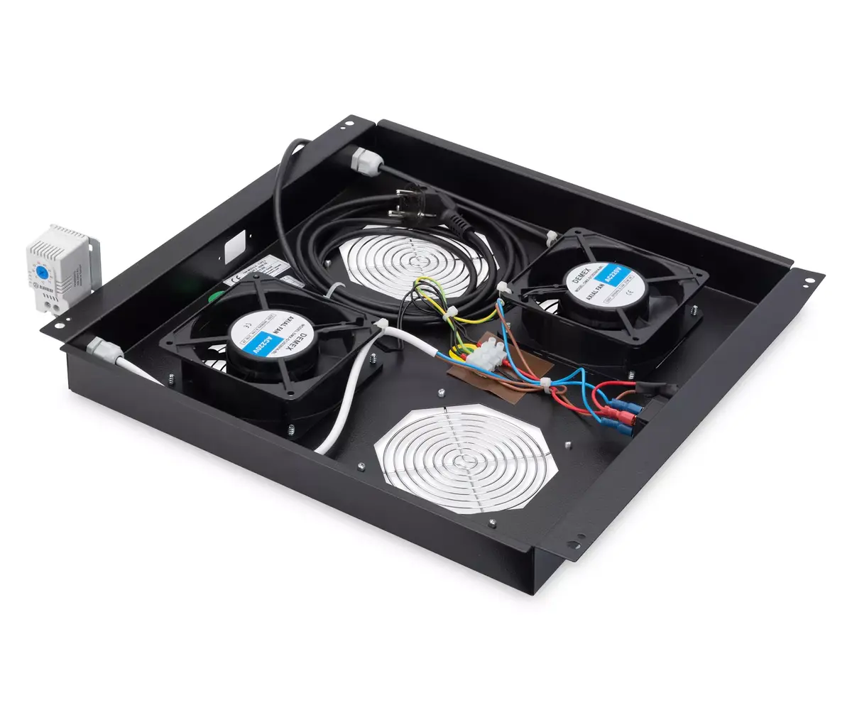 Ventilācijas panelis DIGITUS DN-19 Fan-2-B-N Photo 2