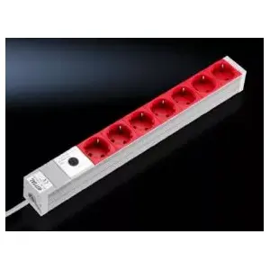 Сетевой удлинитель Rittal-Werk DK 7240.260 — кабель 2 м, 7 розеток Type D, 230 В, 10 А, для помещений