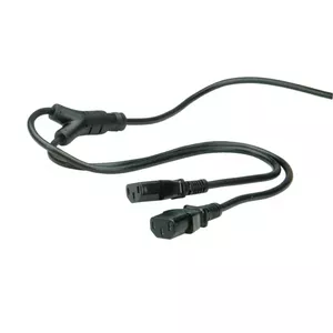 Y-Power Cable ROLINE 2x straight IEC Connector 2 m