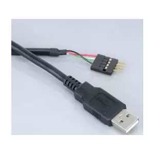 USB kabelis Akasa 0.4m USB A melns