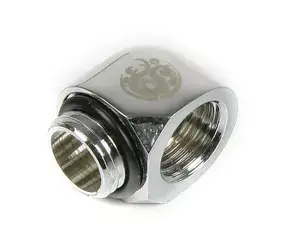 Computer cooling system part BitsPower BP-WTP-C39 — brass, nickel/silver finish
