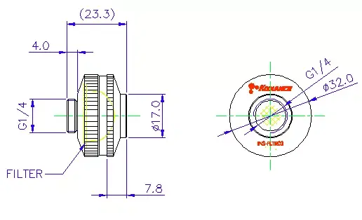 Koolance INS-FLTR03 stainless steel cooling filter Photo 3