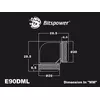 Compression bend BitsPower Carbon Black BP-CBE90DML Photo 4
