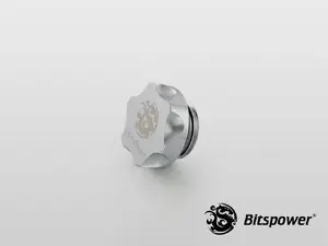 Compression plug BitsPower BP-PRE-06 G1/4 shiny silver – premium closure fitting