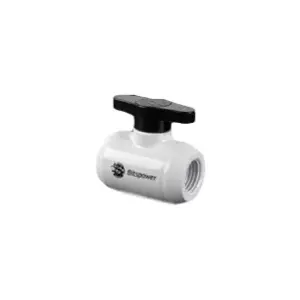 BitsPower BP-MVV-DWBK computer cooling fitting, metal, black/white, 1/4" thread, 36×23×35.7 mm