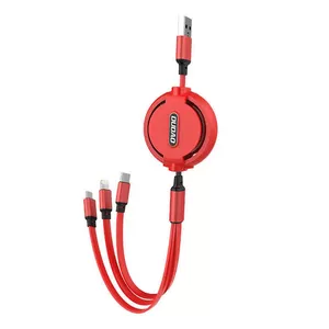 USB cable Dudao L8H 3in1 USB-C / Lightning / Micro 2.4A, 1.1m (red)