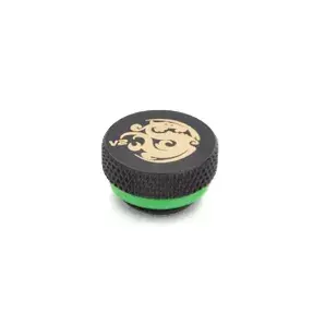 Fitting BitsPower BP-MBWP-C06V2 — Brass black liquid cooling fitting, 18×18×10 mm