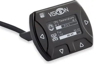 Aqua Computer VISION Touch USB Display with External Cable, IR Receiver and Temperature Sensor