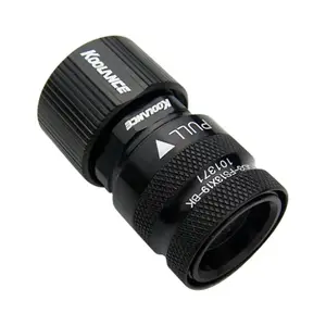 Ātrsavienojums Koolance QD3 šķidrumam, misiņš/hroms/nerūsējošais tērauds, melns, 19×13 mm