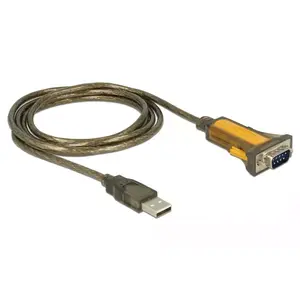 Serial Cable DeLOCK 65840 USB Type-A DB-9 1.5m Black Yellow