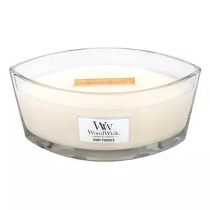 Vaska svece WoodWick 76099E Other White — stikla turētājs, H121×W92×D191 mm, 1 gab.