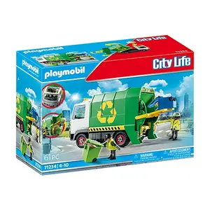 Toy recycling truck PLAYMOBIL City Life model 71234 — car & city, ages 4–10, green/white