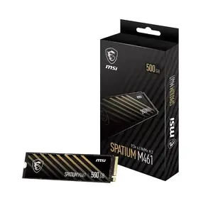 MSI SPATIUM M461 500GB SSD M.2 PCIe 4.0 NVMe 3D NAND Read 4700 MB/s Write 1700 MB/s for PC and Laptop