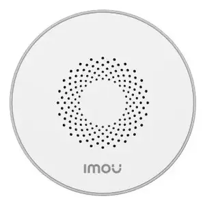 Wireless indoor siren IMOU ZR1 — 200 m range, DC 12 V, 8 cm diameter, white