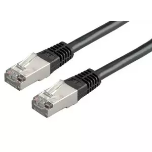 Pārejas vads ROLINE S/FTP (PiMF) Cat.6 melns 1.0m