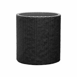 Flowerpot Keter Large Cylinder Planter 229124 — Grey, large sized cylindrical outdoor/indoor planter